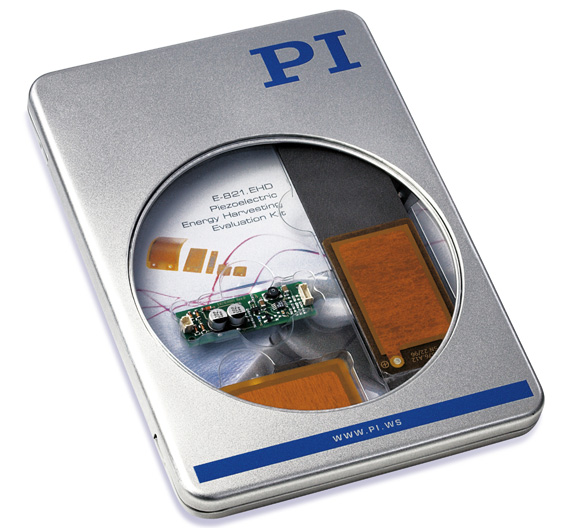 Energy Harvesting EvaluierungsKit mit PiezoGenerator Elektronik